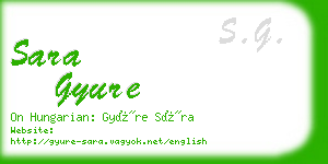 sara gyure business card