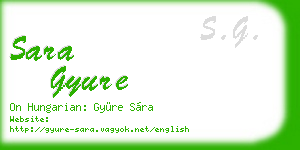 sara gyure business card